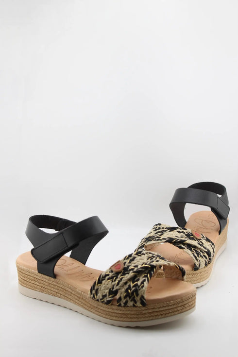 Oh My Sandals Braided Espadrille Wedge Sandals